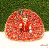Shaneel Jarkan Stone Work Red Laddu Poshak